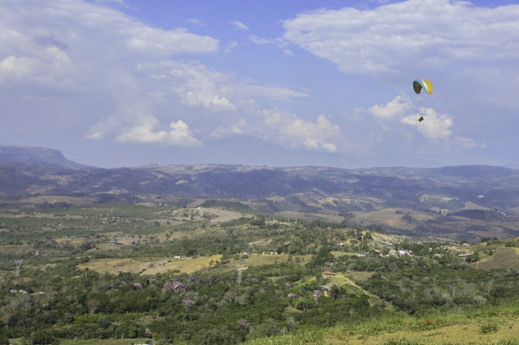 Paragliding bei San Gil in Kolumbien