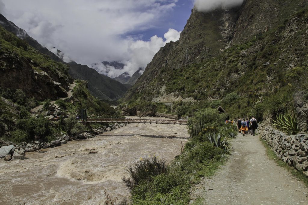 Am Anfang des Inka Trail nach Machu Picchu