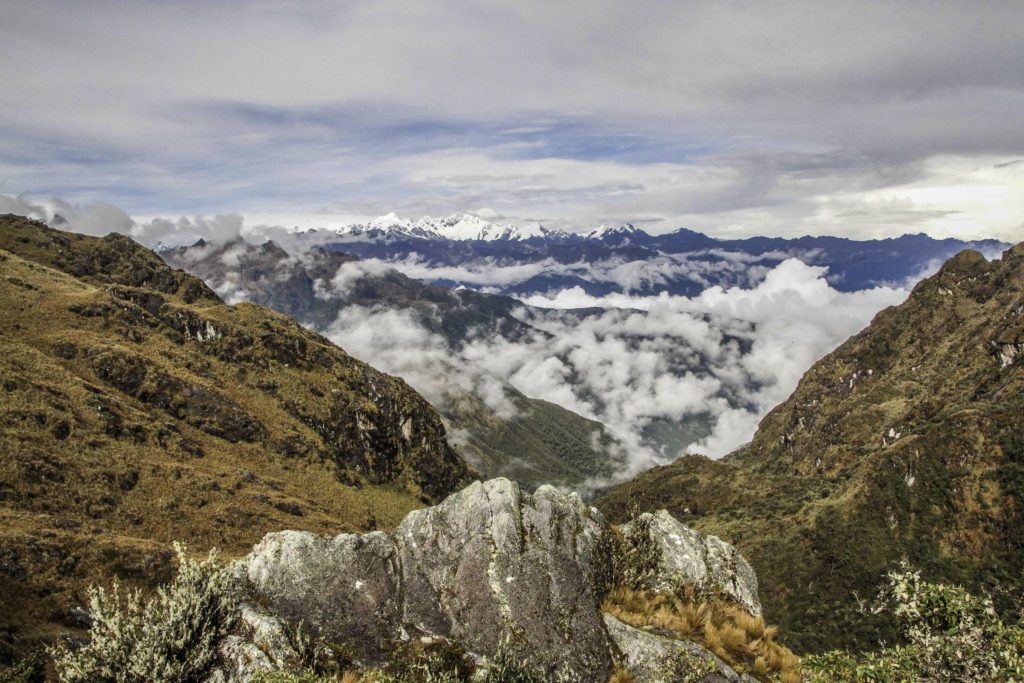 Aussicht auf die Anden auf dem Inka Trail