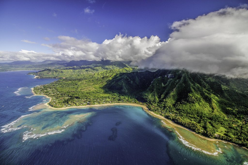 Die NaPali-Küste von Kauai, Hawaii, aus der Luft