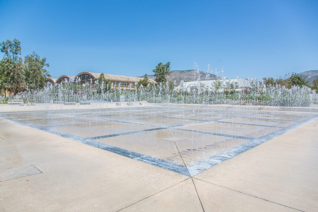 Wasserspiel im Ellinikon Experience Park, Athen